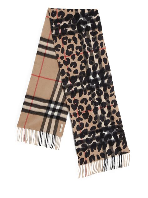 burberry cashmere leopard print scarf|Burberry cashmere scarf men.